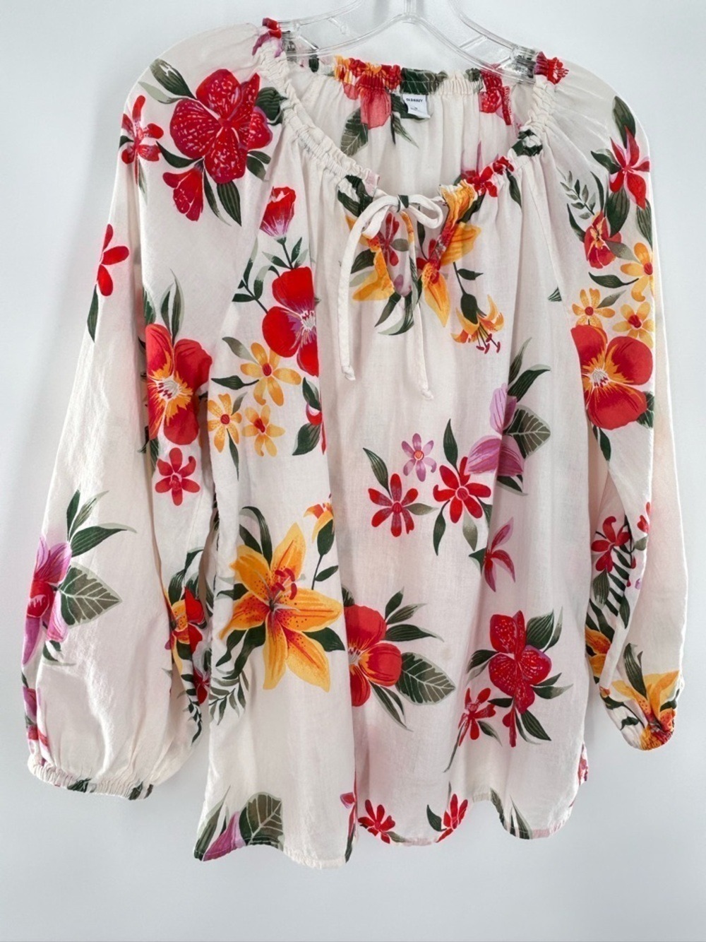 Old Navy Cotton Floral Blouse Medium - Picture 5 of 14